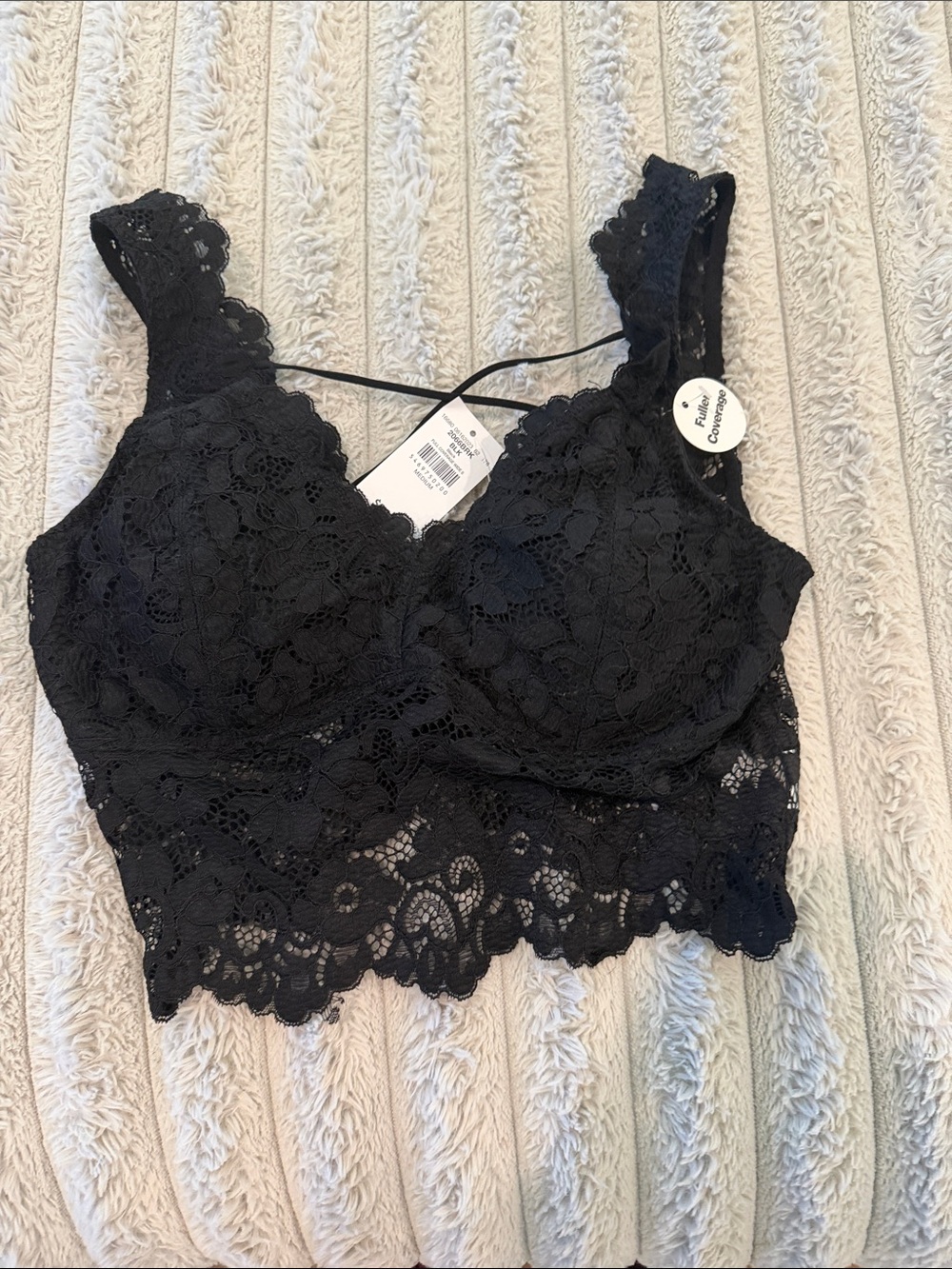 BKE Black Lace Longline Bralette